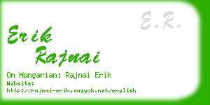 erik rajnai business card